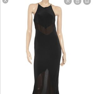 T by Alexander Wang // mesh panel maxi dress